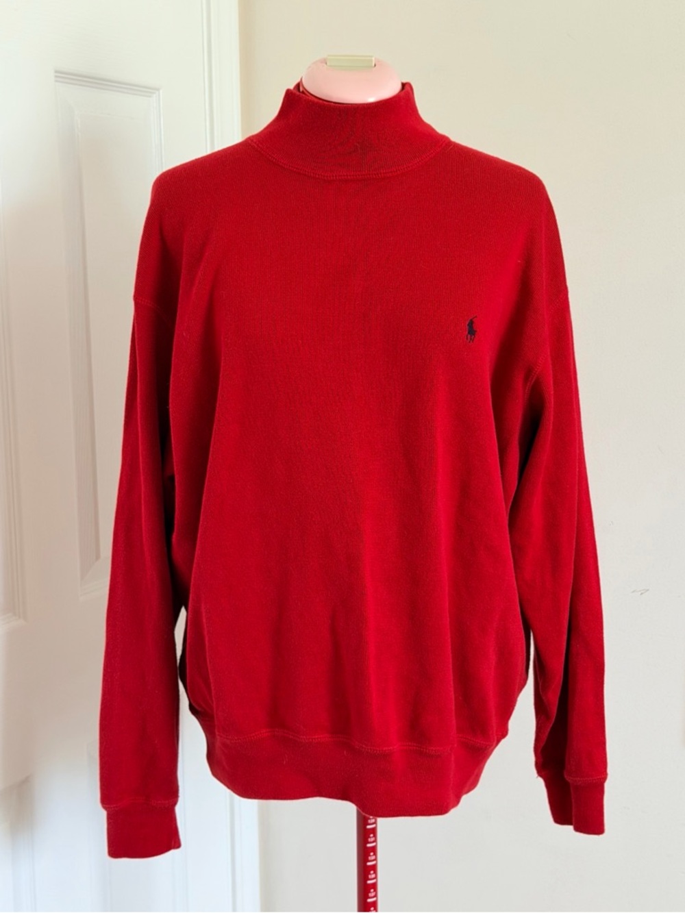 Vintage Unisex 90s Polo Ralph Lauren Mock Neck Sweater Cotton Golf USA M-L